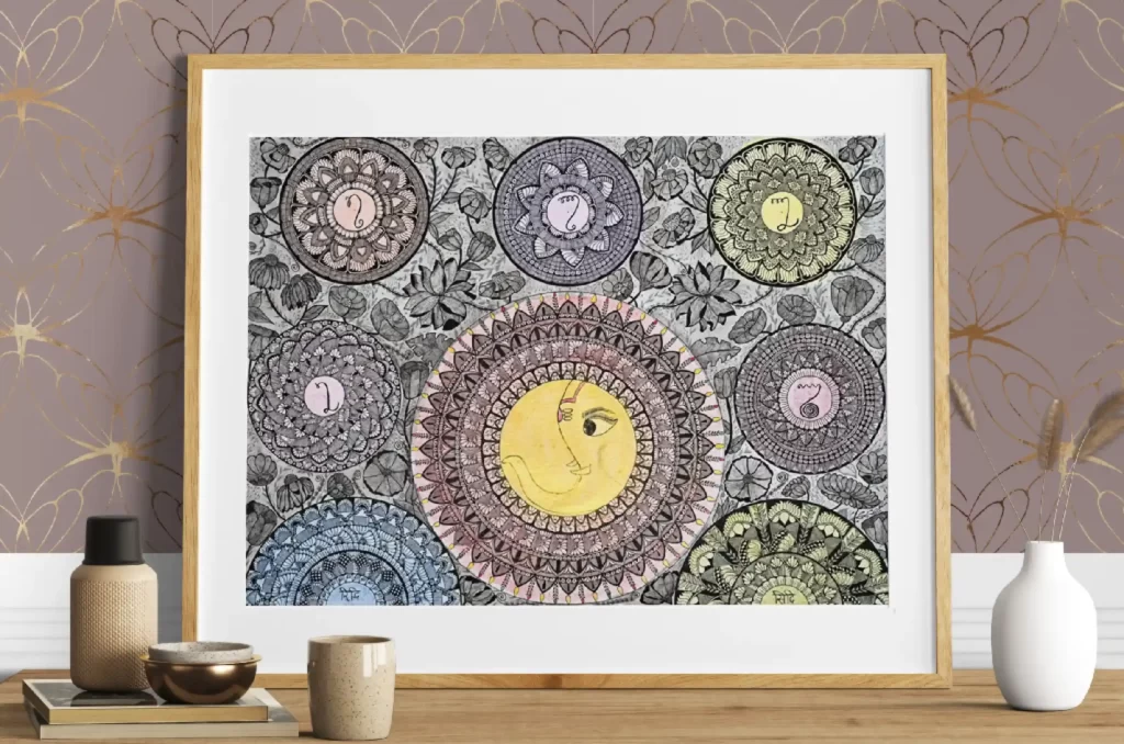 Smaller mandalas are the symbols of Ganesh ji